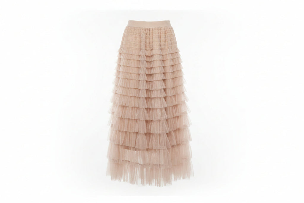 Beige Tulle one size 8-18 skirt