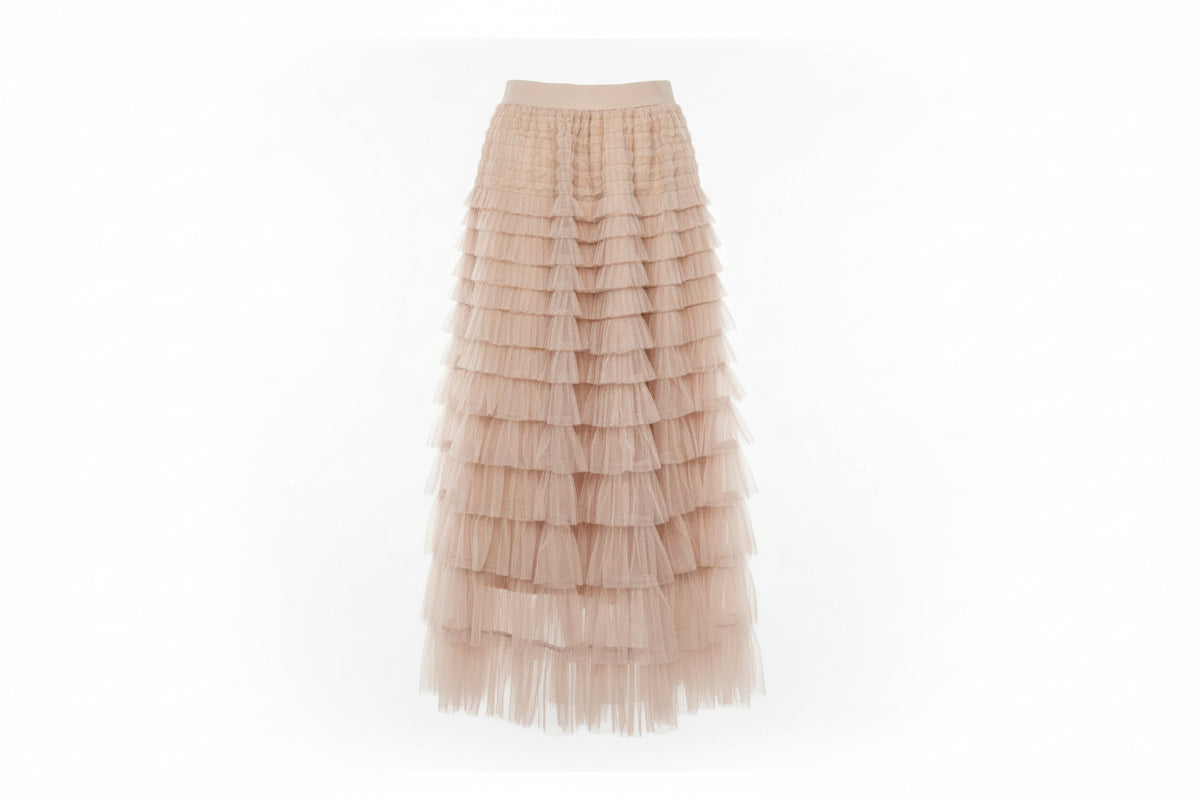 Beige Tulle one size 8-18 skirt