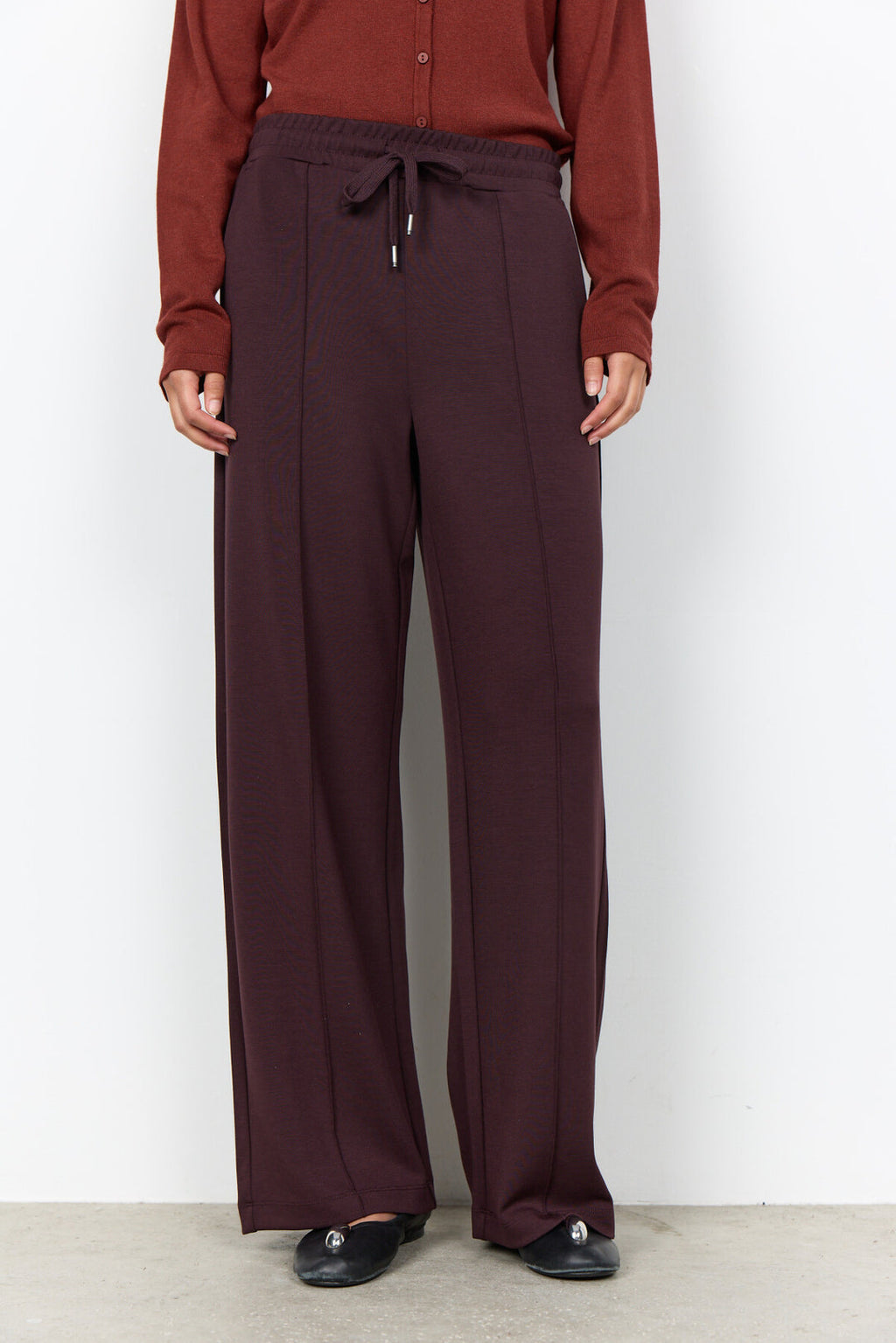 Soya concept lounge wear trousers in Dark Plum