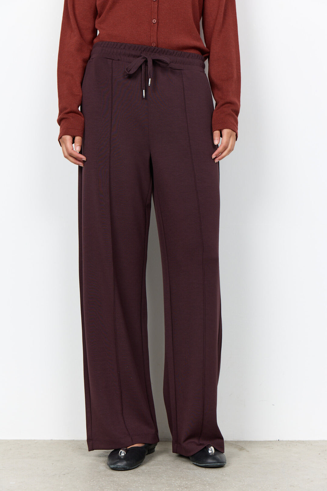 Soya concept lounge wear trousers in Dark Plum