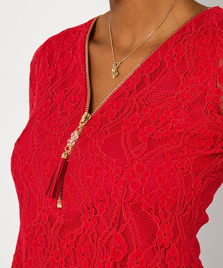 Loretta Lace Zip Top