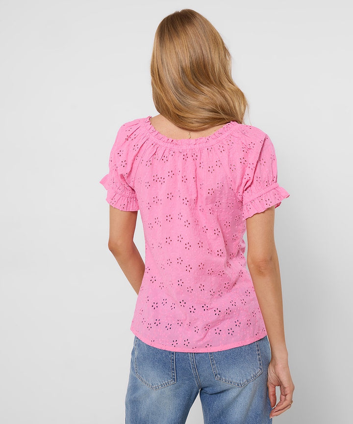 Pink Embroidery Blouse