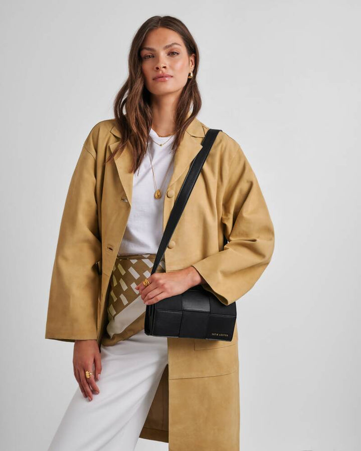 Taya Suedette Crossbody Bag

In Black