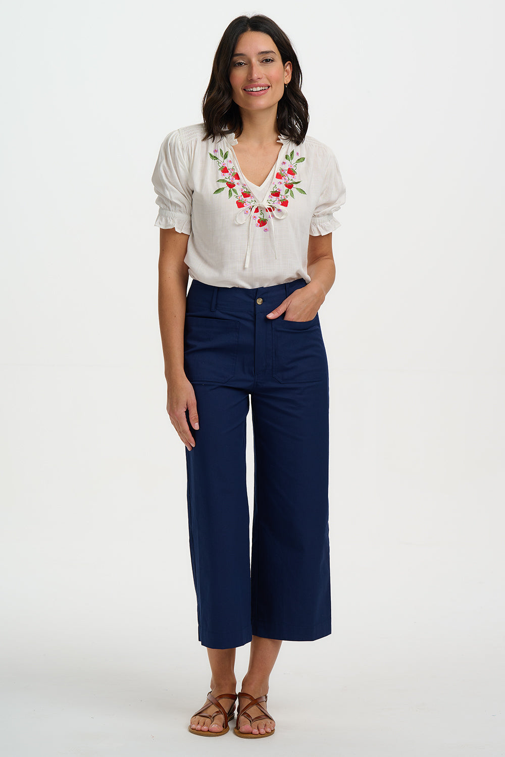 Sugarhill Brighton "Angelique Shirred Top"
