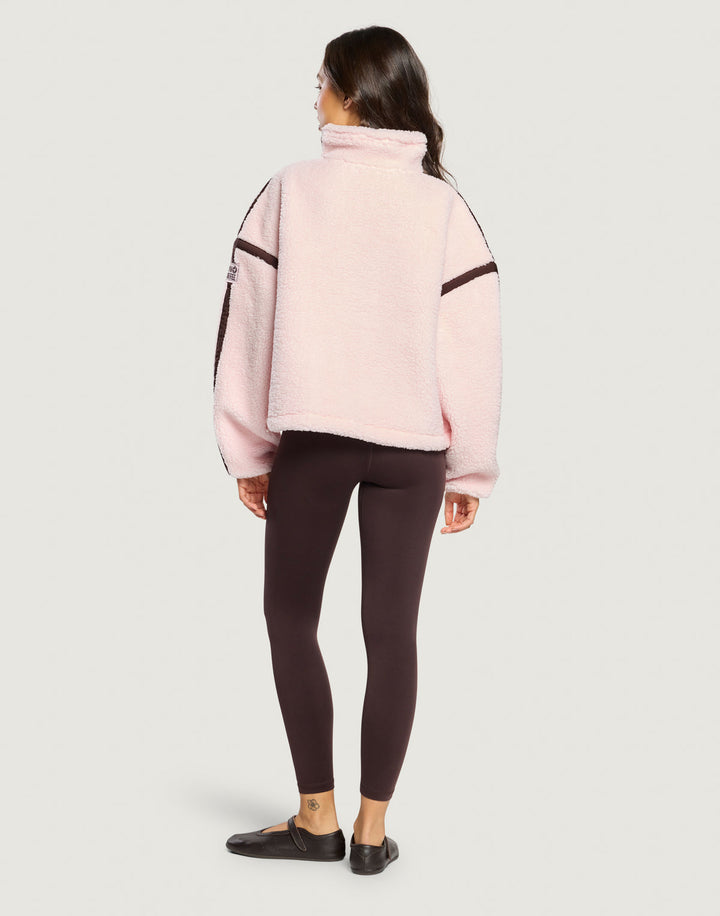 Gym and coffee Industry fleece in half zip