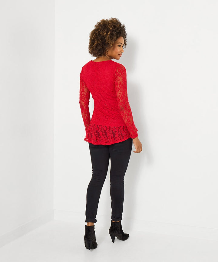 Loretta Lace Zip Top