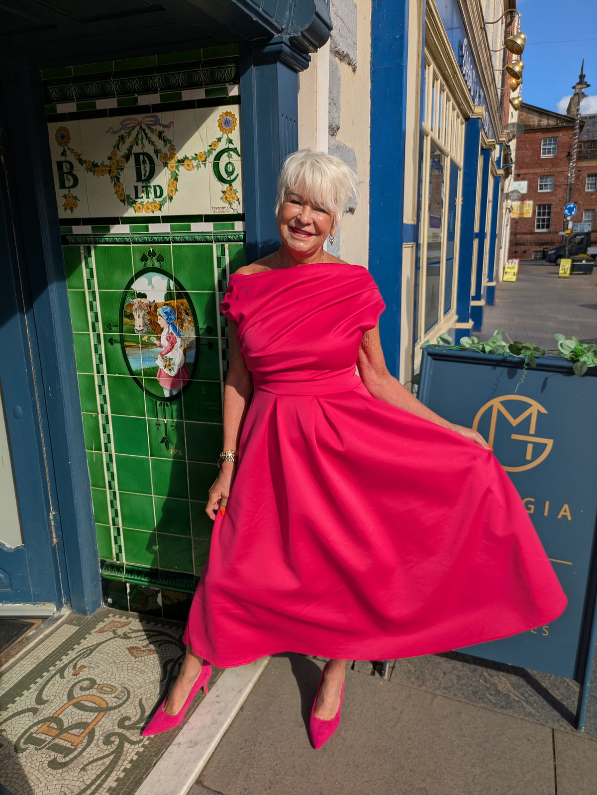 Betty Dress in Hot Pink