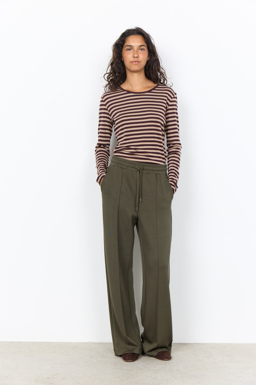 Soya concept Dark Green Lounge wear Trousers