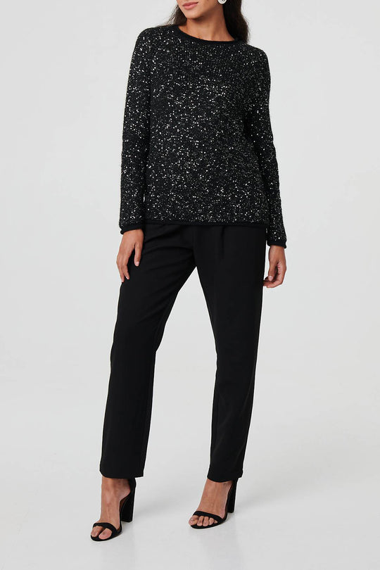 Emblished Metallic jumper