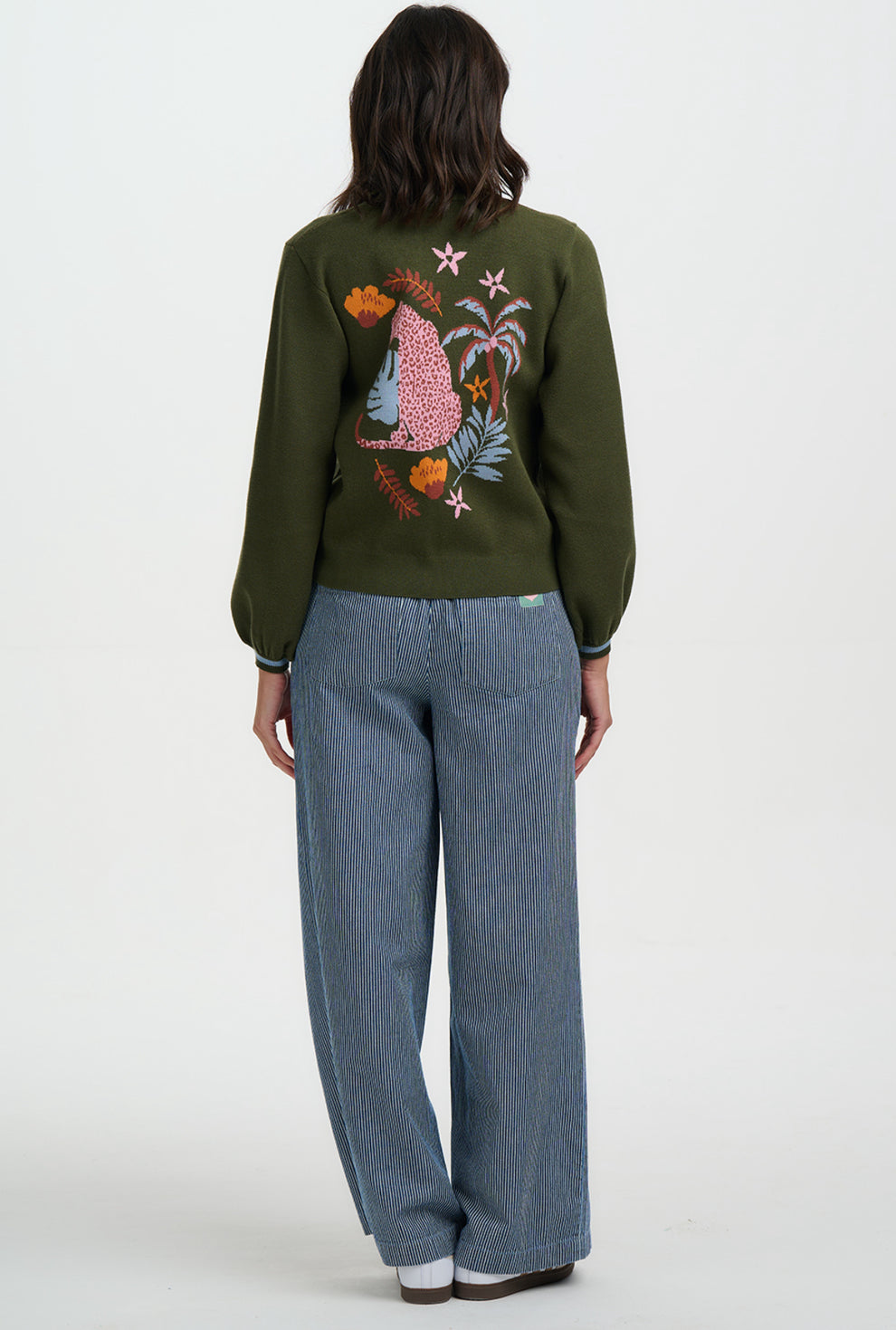 Khaki Leopard Print jungle knit