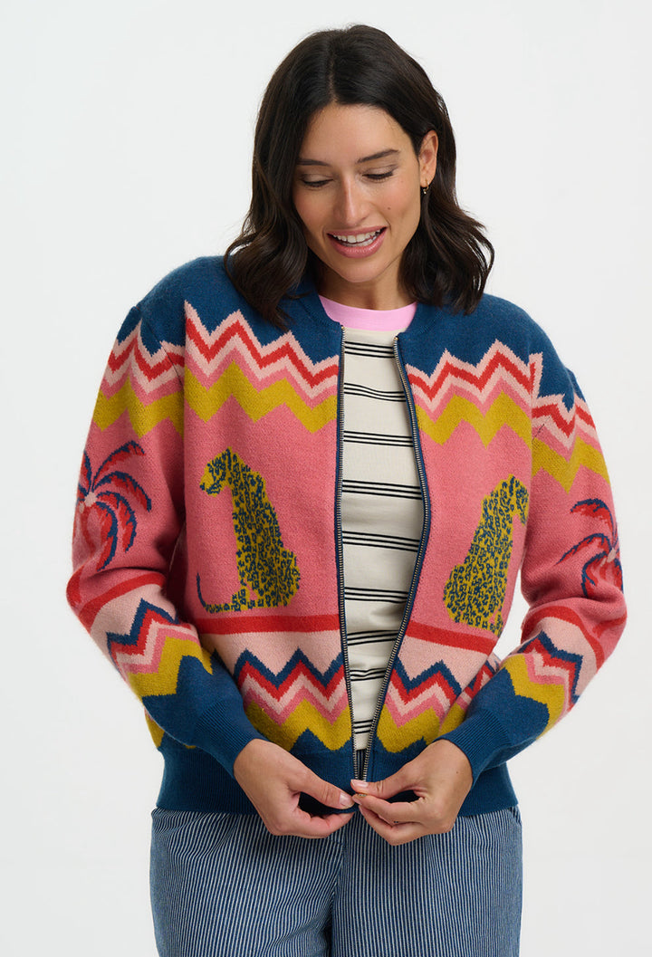 Solana Leopard & Palms Bomber