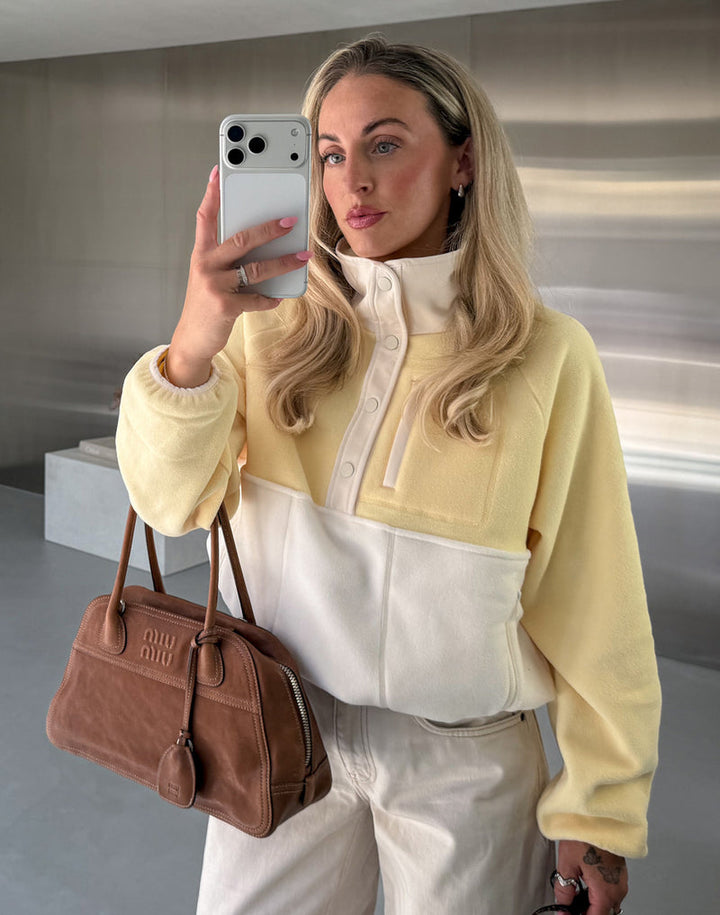 Snap Polar Fleece in Pale Vanilla
£65.00
