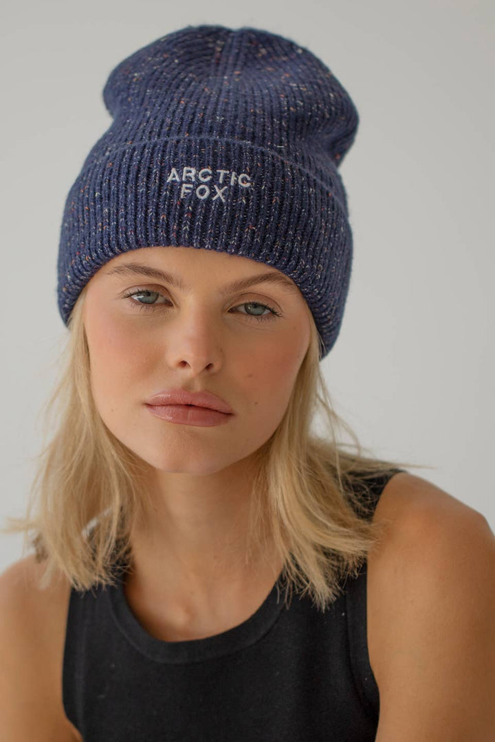 The Embroidered Beanie - Deep Navy