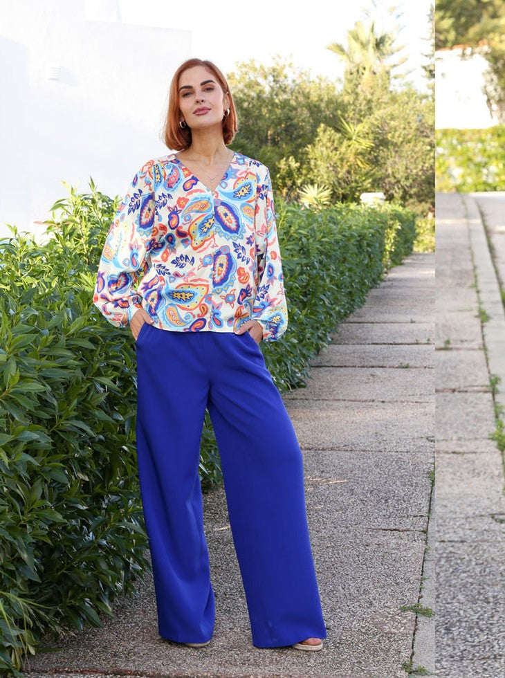 Josie trouser in cobalt blue (sale)