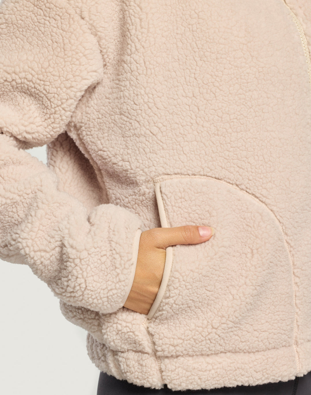 Gym and coffee Industry Fleece High collar in Natural