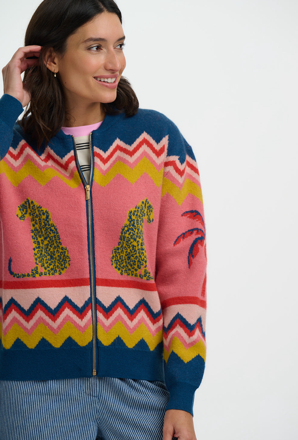 Solana Leopard & Palms Bomber