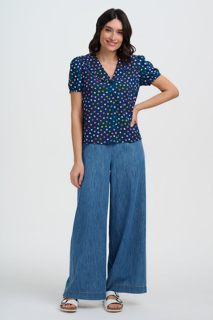 sugarhill Brighton Elaine Frill Blouse