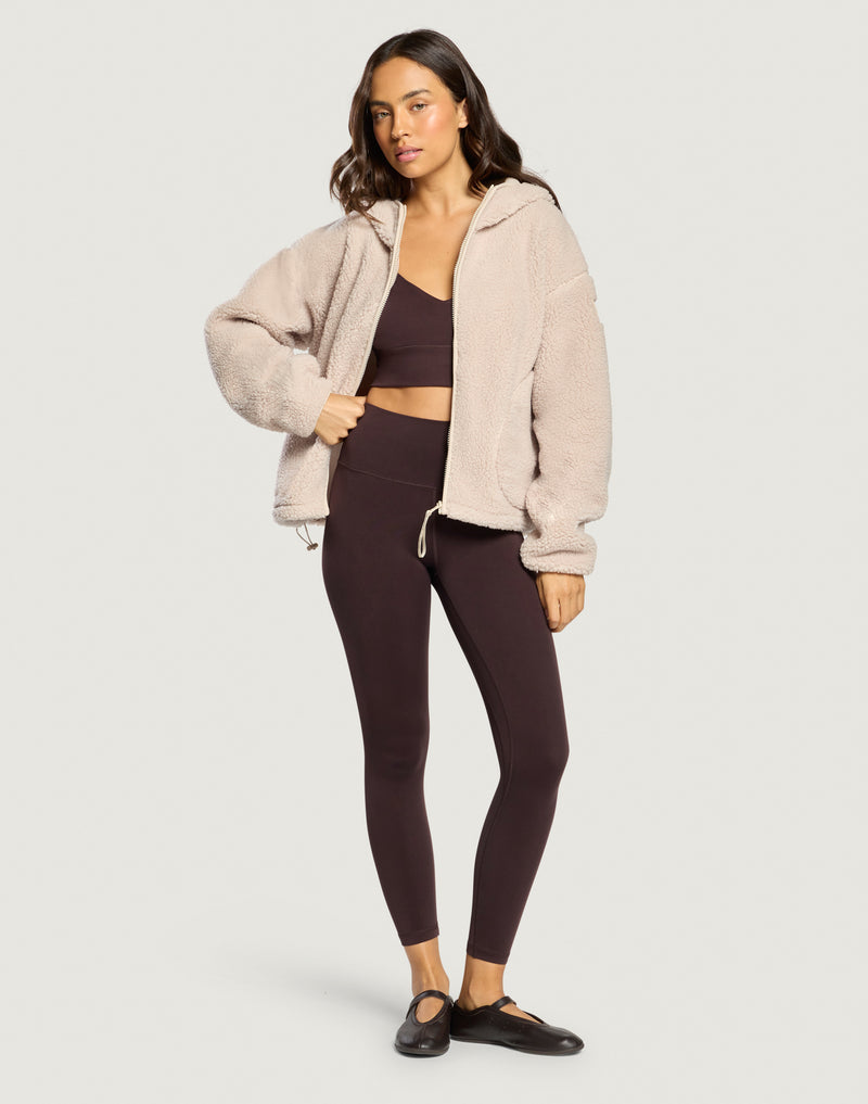 Industry Fleece Hooded Full Zip Natural