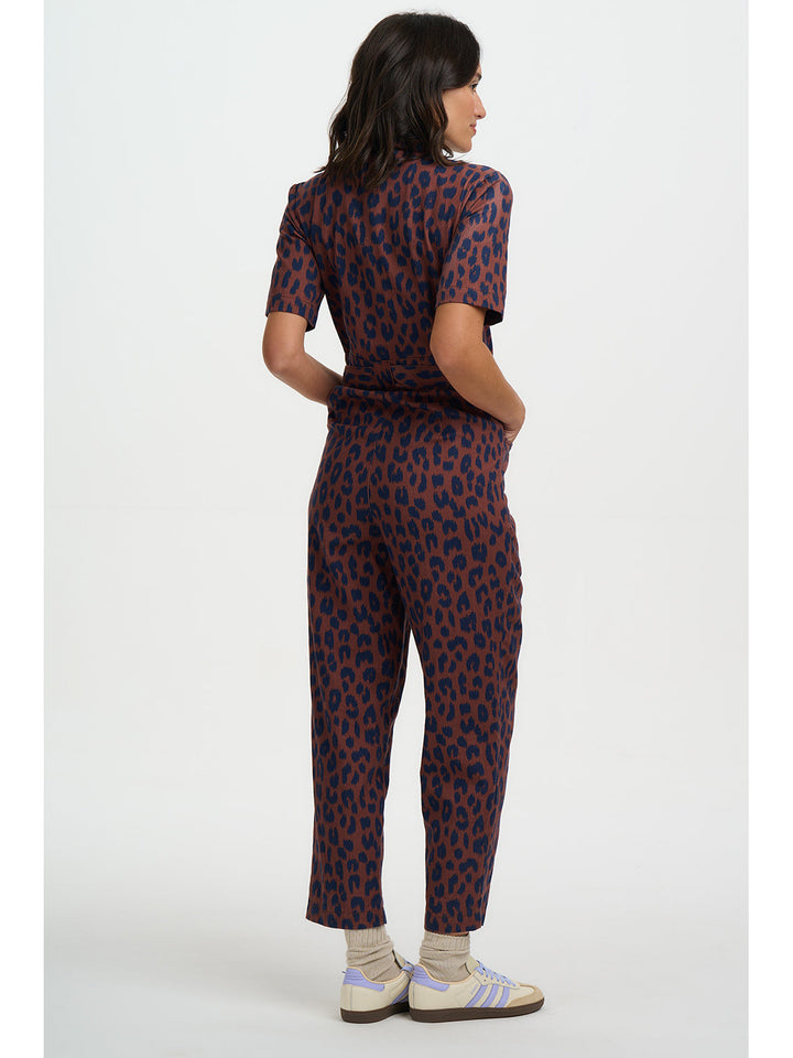 Meridith Rust and Navy jumpsuit