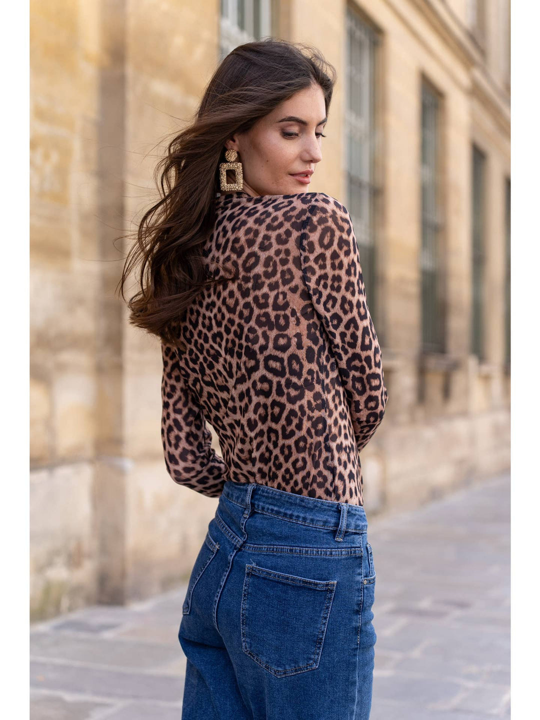 Leopard print top