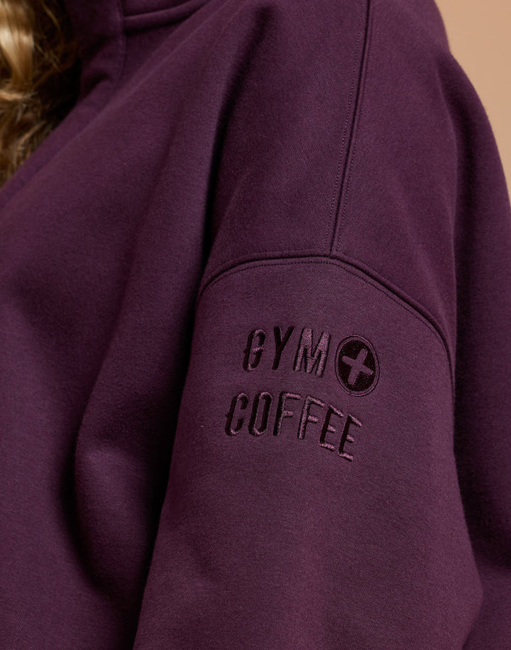 Snap Collar Sierra Sweatshirt in Grape Noir