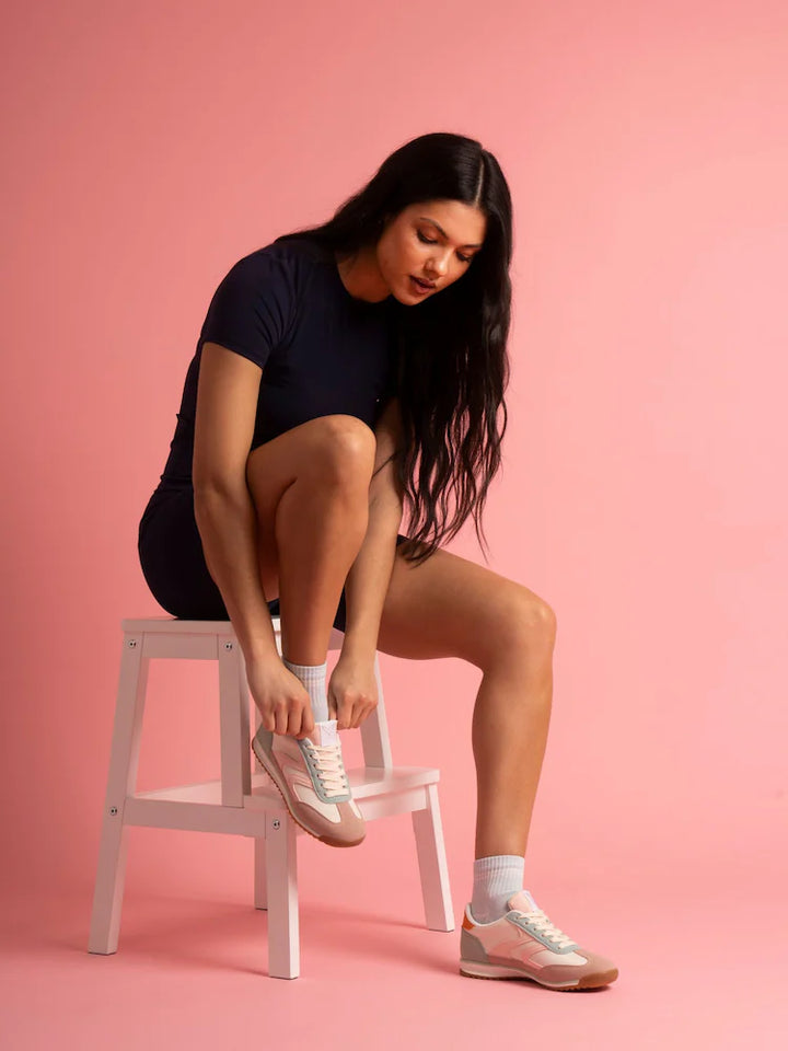 Zoe in Beige trainer only size 4 available