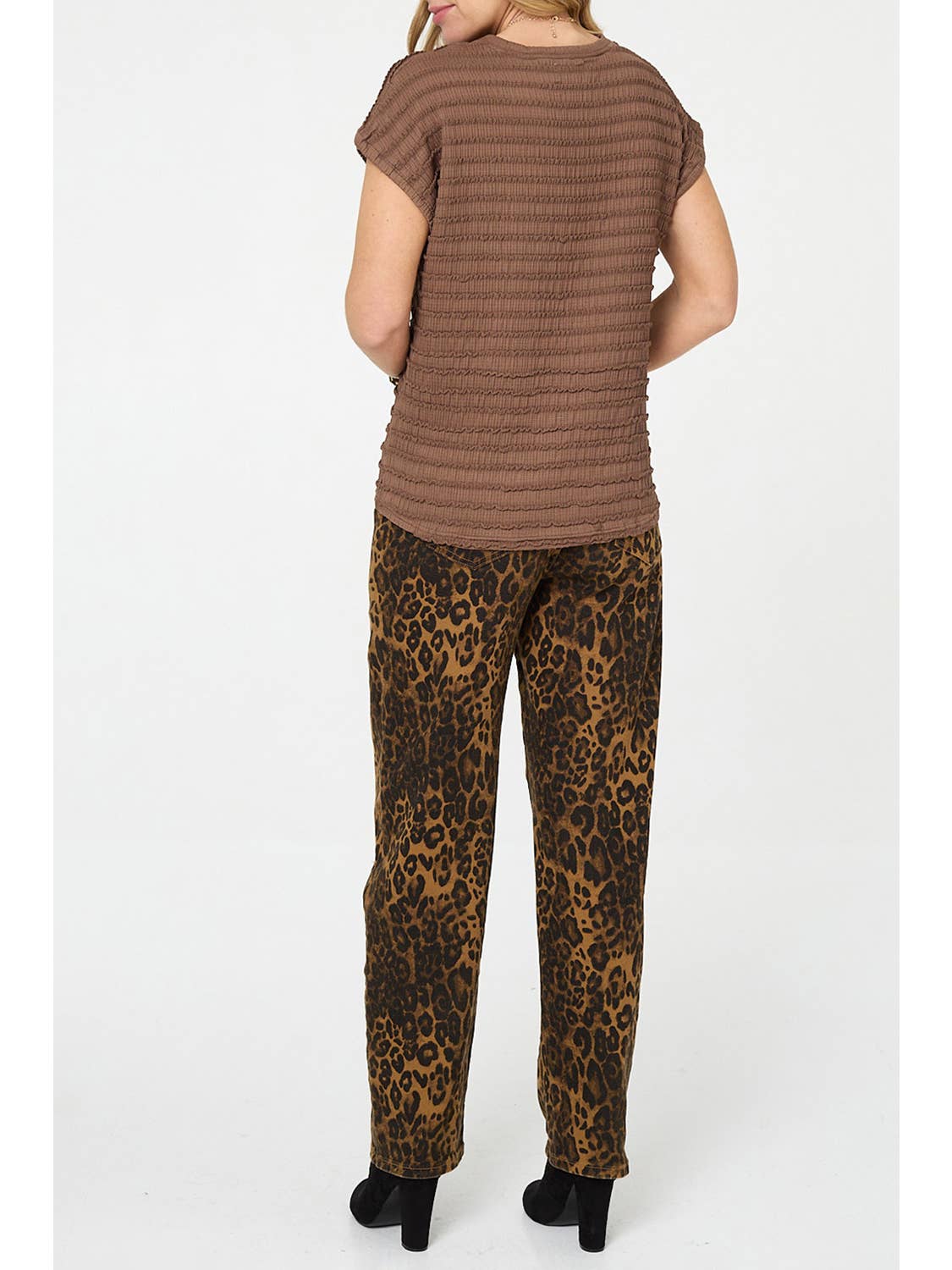 Ruffled Texture Short Sleeve Top (sale)