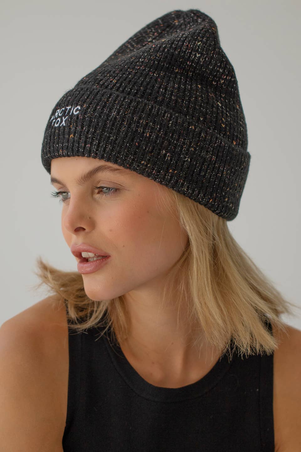 The Embroidered Beanie - Midnight Black