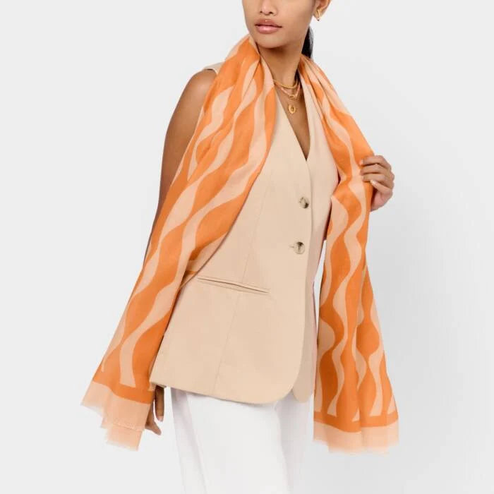 Orange Ripple wave Katie loxton scarf