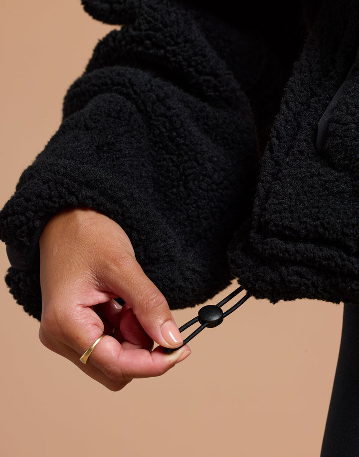 Gym and coffee Industry Fleece Half zip in Black