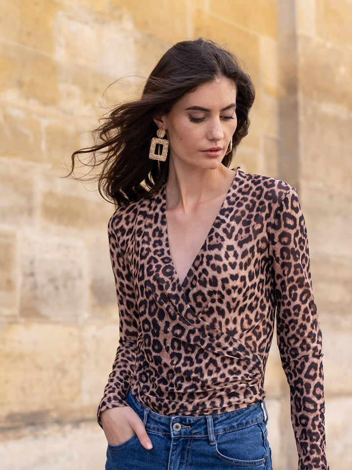 Leopard print top
