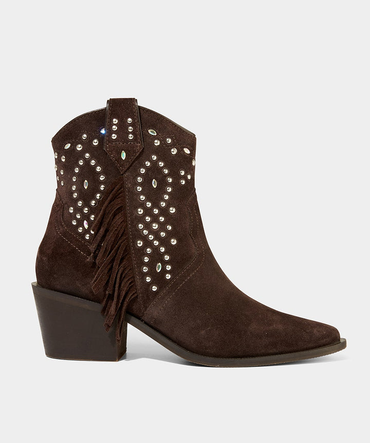 Sand storm embellished suede Western Boots