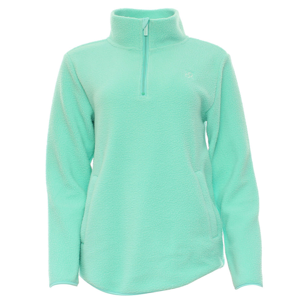 Relax and Renew Angie Mint  Half Zip Fleece