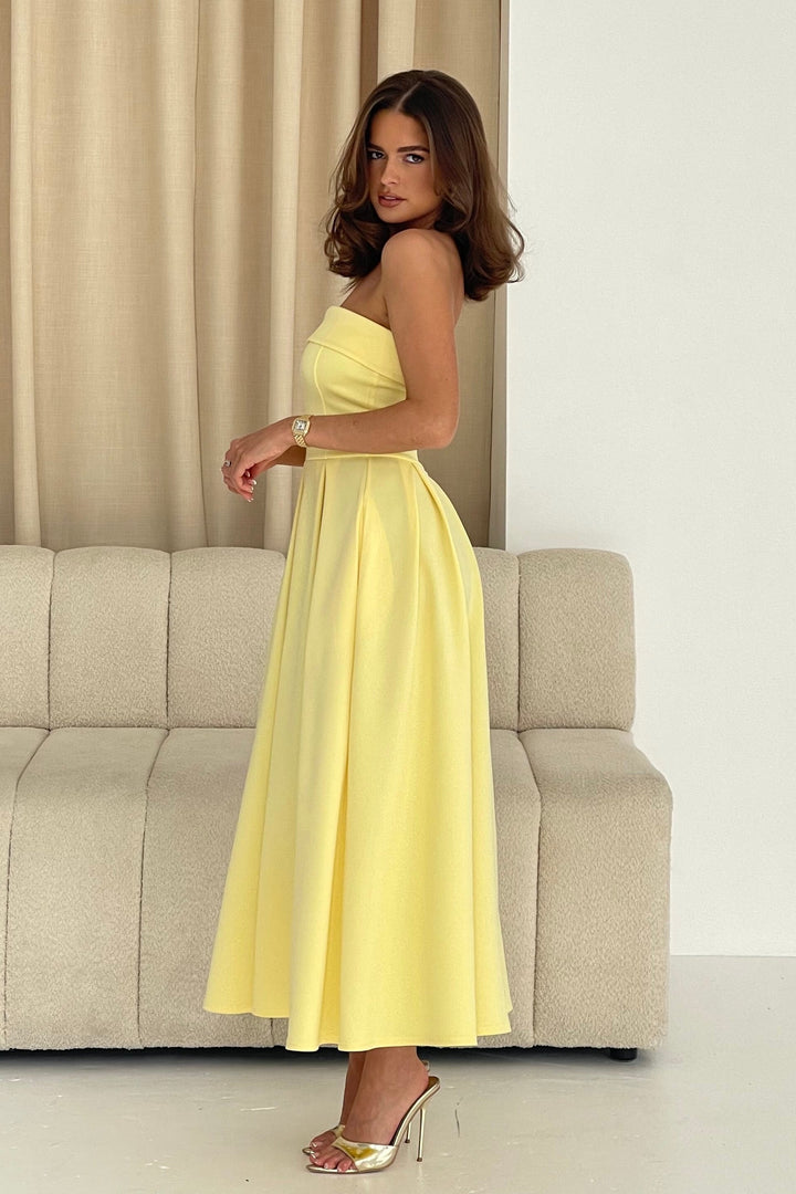 Danni strapless Bandeau Midi dress