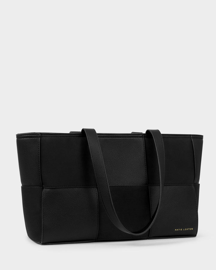 Taya handwoven bag in black