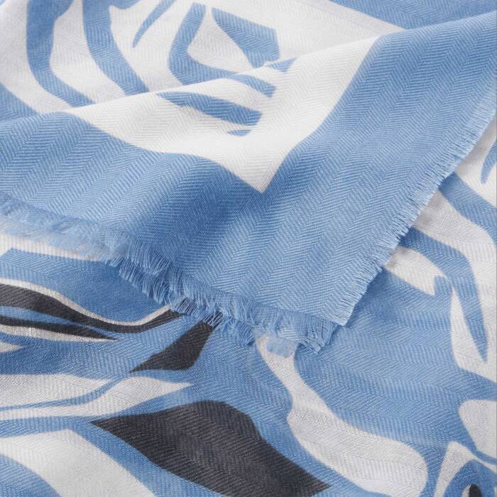 Light blue blossom print foil Katie loxton scarf live offer