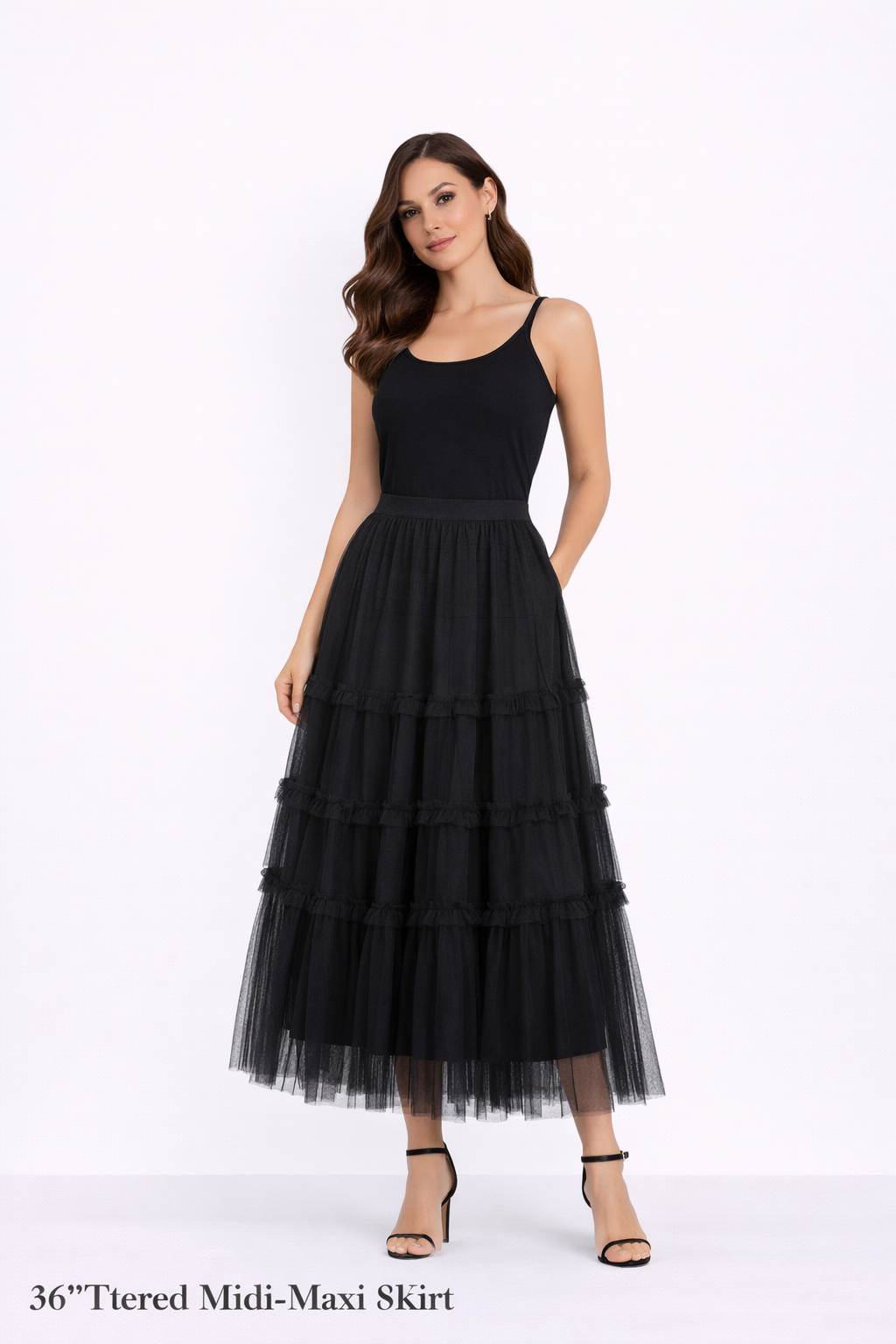 Black Tulle one size skirt 8-18