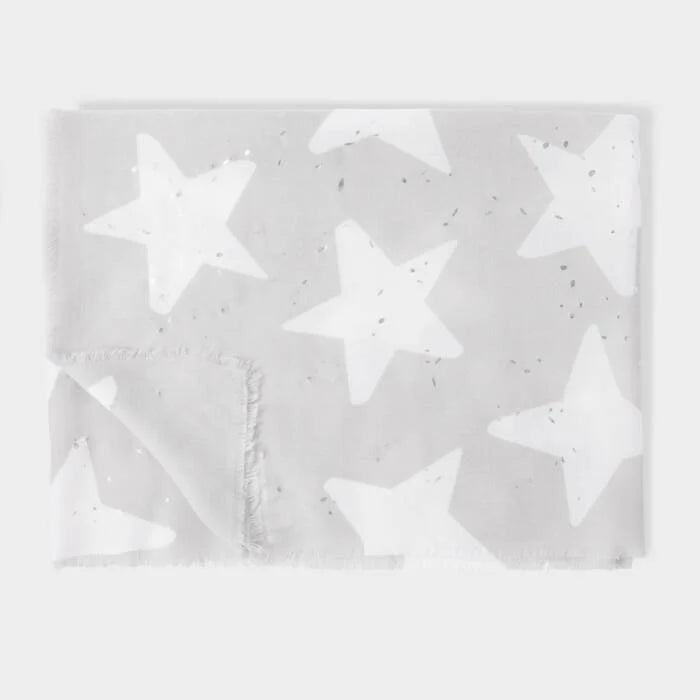 Silver and grey star Katie Loxton scarf