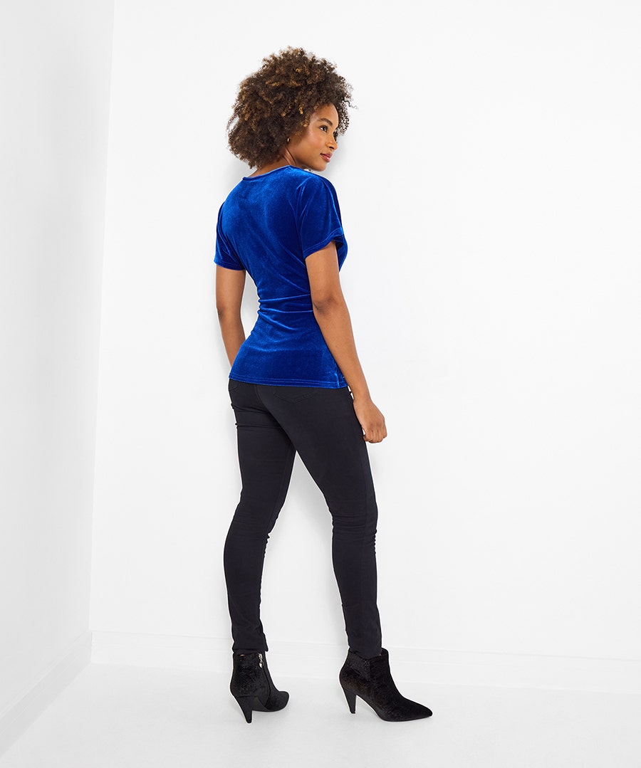 Sienna Velour V-Neck Top