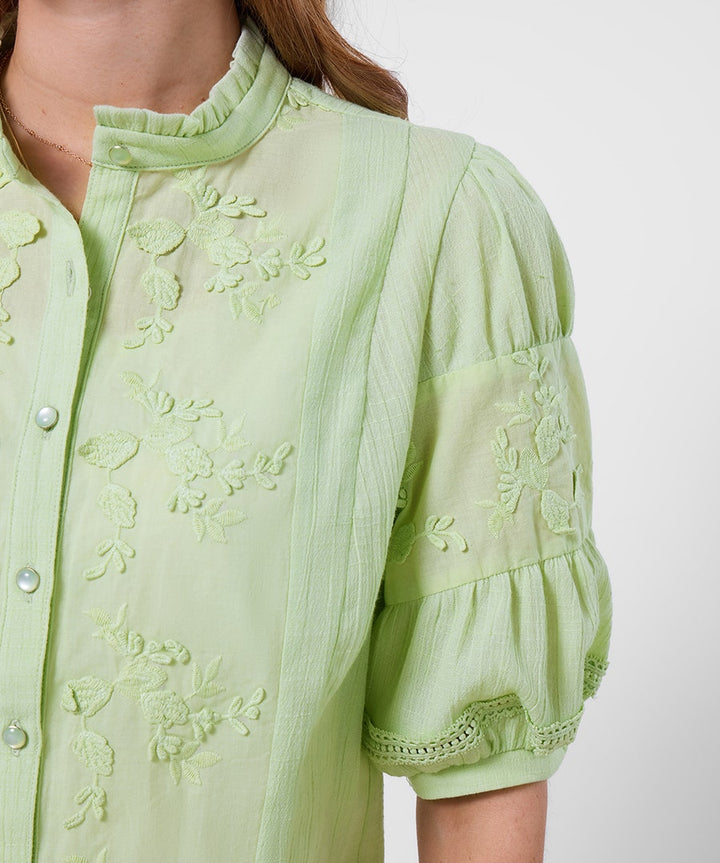 Patsy Embroidered Blouse Green