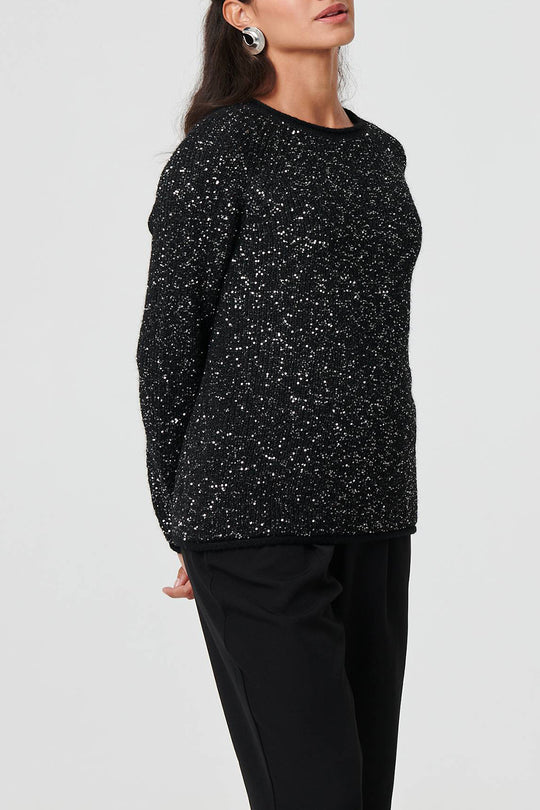 Emblished Metallic jumper
