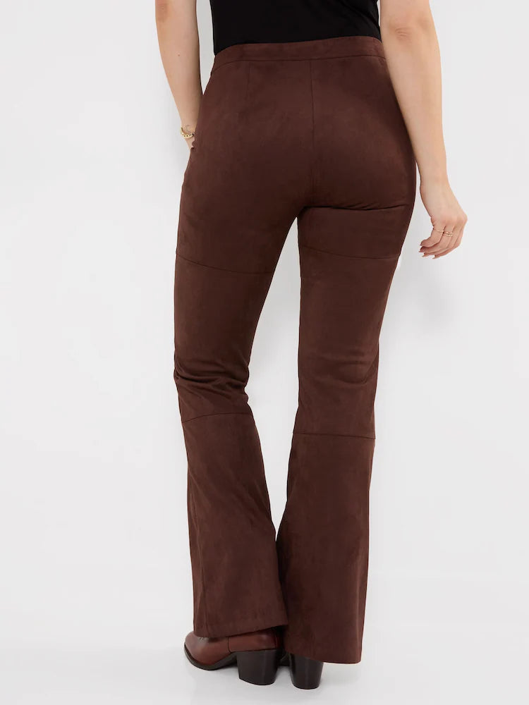 Joe Browns Faux Suede Flared Trousers With Whipstitch Detail