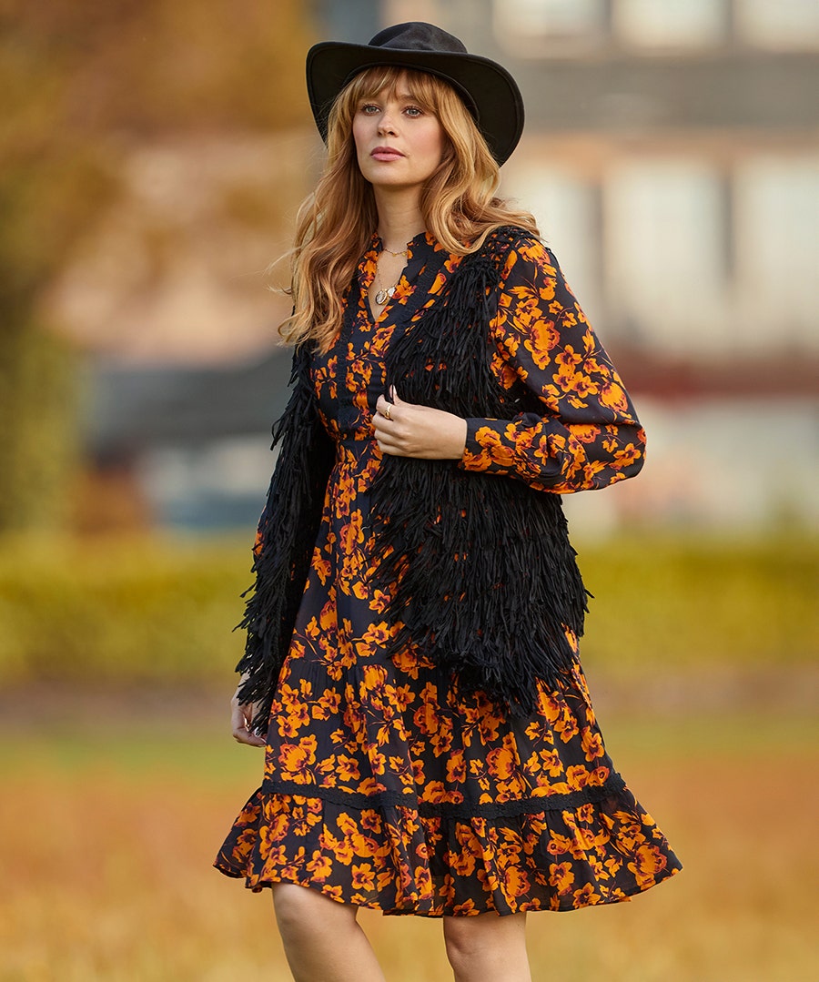 Autumnal Floral Dress