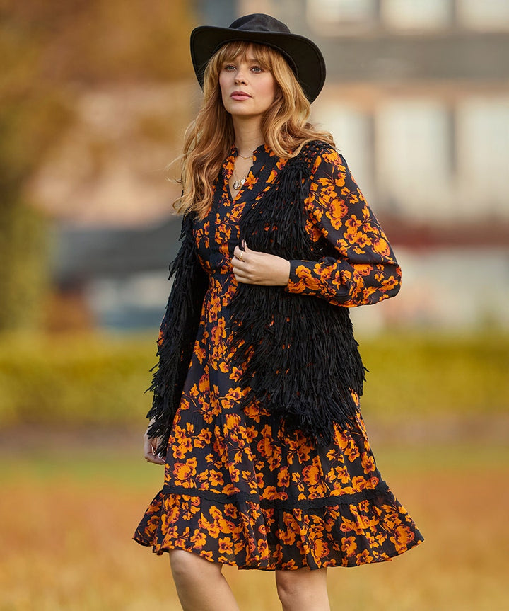 Autumnal Floral Dress